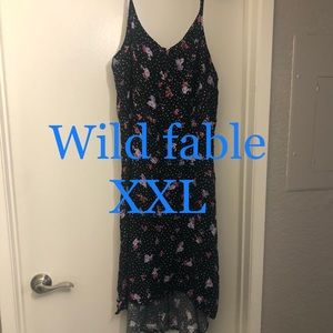 Black with floral summer dress